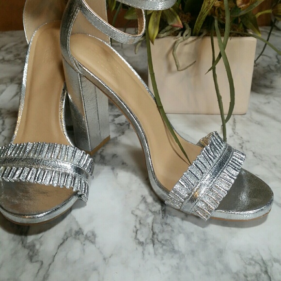 Charlotte Russe Shoes - Charlotte Russe | metallic open toe strappy heels